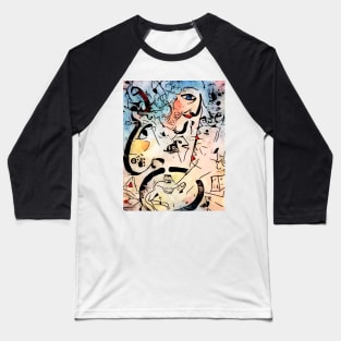 Miro meets Chagall (Le profil et l'enfant rouge) Baseball T-Shirt